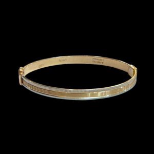 Elegant Rose Gold Two-Tone Textured Kada