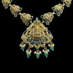 Divine Lakshmi Antique Gold Emerald Necklace III