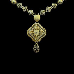 Ornate Gold Filigree Floral Necklace