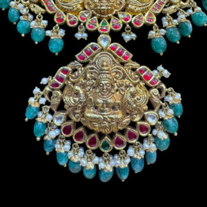 Divine Lakshmi Antique Gold Peacock Necklace II