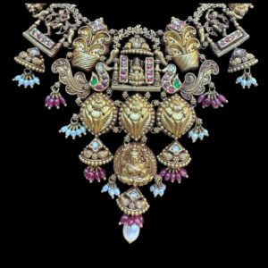 Divine Lakshmi Antique Gold Mandapam Necklace