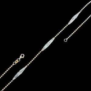 Dainty Silver Beaded Chain