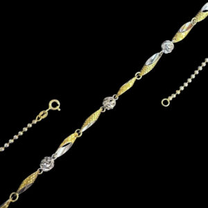 Regal Two-Tone Marquise Bead Necklace