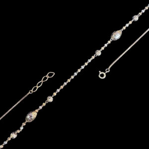 Graceful Two-Tone Textured Bead Chain