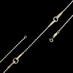 Elegant Two-Tone Fancy Bead Chain