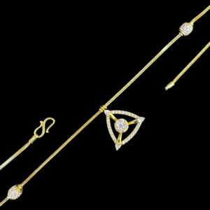Elegant Diamond Trinity Gold Necklace