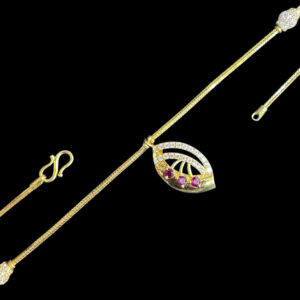 Elegant Ruby & Diamond Marquise Gold Necklace