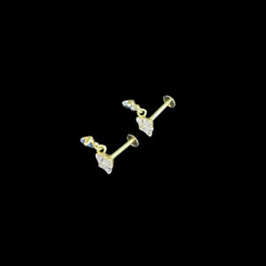 Whimsical Star Diamond & Blue Sapphire Drop Earrings