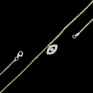 Radiant Evil Eye Diamond Gold Pendant