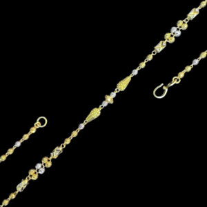 Regal Two-Tone Gold Beaded Necklace