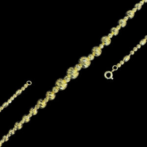 Elegant Graduated Gold Bead Chain