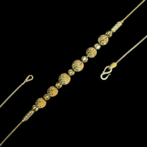 Classic Textured Gold Bead Necklace