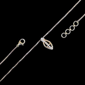 Elegant Diamond Marquise Gold Pendant Chain