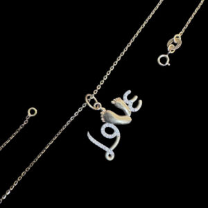 Whimsical Love Diamond Gold Pendant Chain