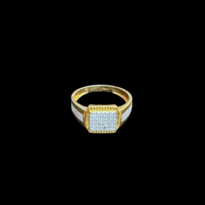 Majestic Gold & Diamond Square Ring