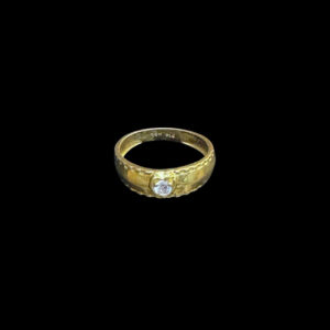 Dainty Gold & Diamond Band Ring