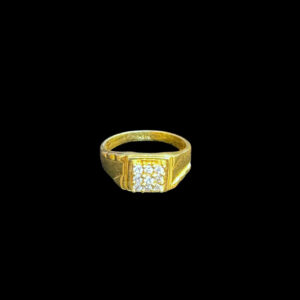 Regal Gold & Diamond Square Ring