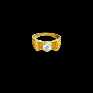 Classic Gold & Diamond Solitaire Ring