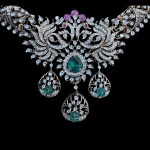 Majestic Emerald & Diamond Bridal Necklace III