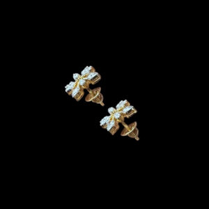 Dainty Diamond Floral Studs