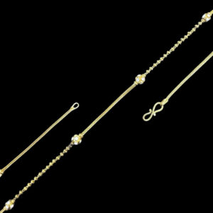 Elegant Gold & Pearl Bead Chain