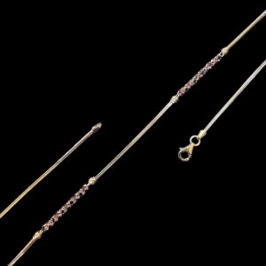 Dainty Rose Gold Bead Station Chain