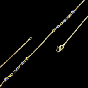 Elegant Meenakari Enamel Bead Gold Chain