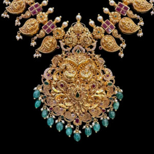 Divine Lakshmi Antique Gold Temple Haram VII