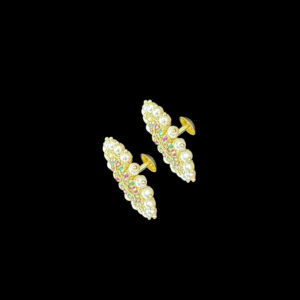 Divine Lakshmi Ruby & Emerald Pearl Studs