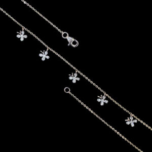Ethereal Diamond Floral Station Necklace