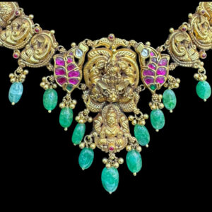 Divine Lakshmi Antique Gold Temple Necklace XII