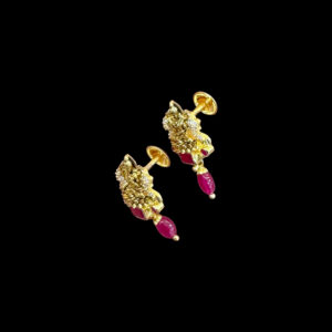 Divine Lakshmi Ruby Stud Earrings