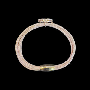 Ornate Diamond Cluster Rose Gold Bracelet