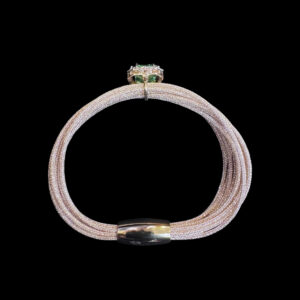 Grand Emerald & Diamond Rose Gold Bracelet