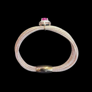 Regal Ruby & Diamond Rose Gold Bracelet II