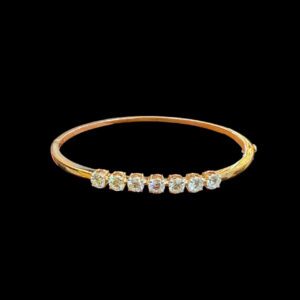 Radiant Diamond Line Gold Bracelet