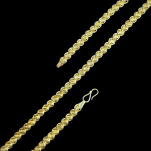 Elegant Gold Twisted Rope Chain