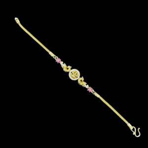 Divine Lakshmi Peacock Antique Gold Bracelet