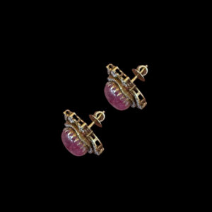 Regal Amethyst & Diamond Halo Studs
