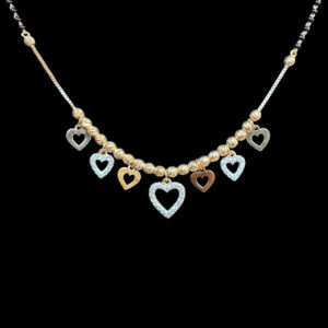 Whimsical Heart Charm Mangalsutra