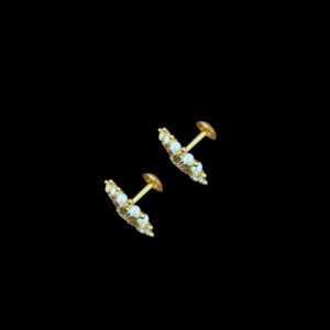Divine Lakshmi Pearl Halo Gold Studs