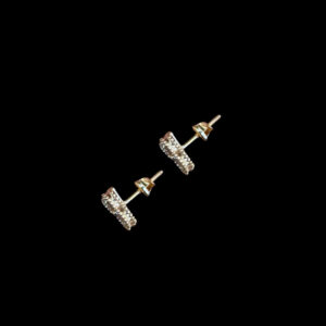 Radiant Crystal Clover Gold Studs
