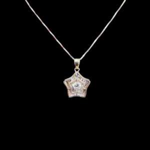 Radiant Diamond Star Pendant Chain