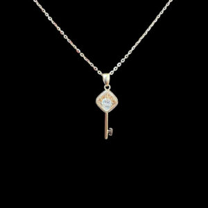 Whimsical Gold Key Pendant Necklace