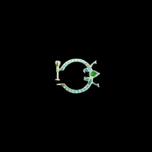 Regal Emerald & Diamond Parrot Nose Ring