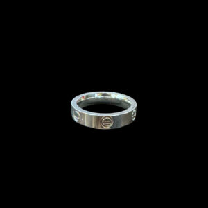 Classic White Gold Screw Band Ring