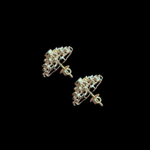 Radiant Emerald & Diamond Cluster Studs