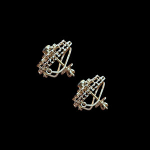 Ornate Emerald & Diamond Jali Studs