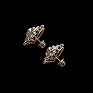 Elegant Emerald & Diamond Wheel Studs