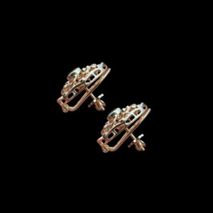 Radiant Emerald & Diamond Floral Studs